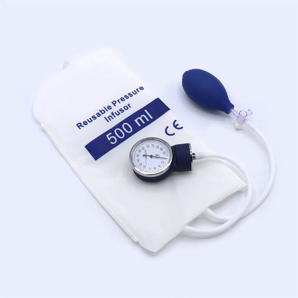 500ml pressure infusion bag pressure infuser with Pressure gauge - sinokmed