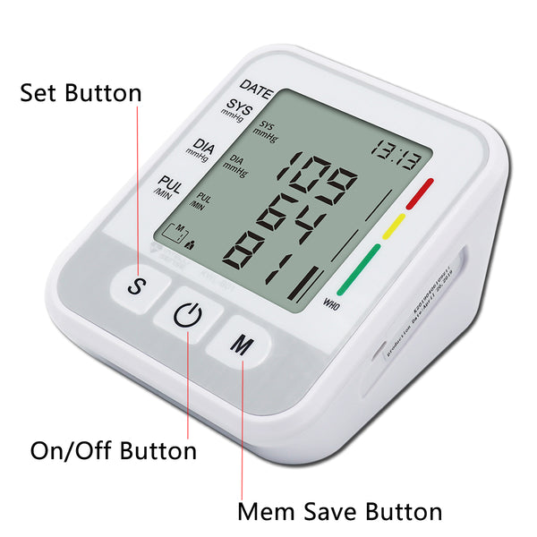Upper Arm Blood Pressure Monitor, Automatic Digital BP Machine Blood  Pressure Cu