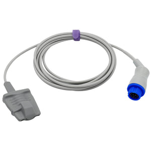 Compatible Neussoft Spo2 Sensor Adult Soft 9.8 ft 12 Pins Connector - sinokmed